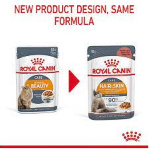 Royal Canin CAT (FCN) Hair & Skin Care Adult (Gravy) 加護系列 成貓亮毛及皮膚加護主食濕糧(肉汁) (3105100) 85g X 12 原盒 (原裝行貨) Royal Canin CAT (FCN) Hair & Skin Care Adult (Gravy) 加護系列 成貓亮毛及皮膚加護主食濕糧(肉汁) (3105100) 85g X 12 原盒 (原裝行貨)
